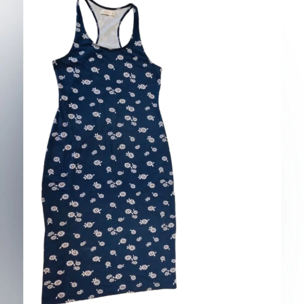 Abercrombie & Fitch Daisy Print Maxi Dress Blue Size Large